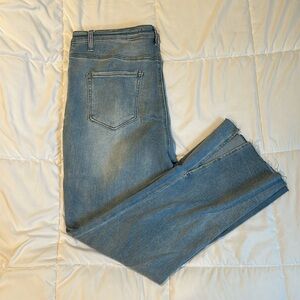 Risen High-Rise Straight Jeans